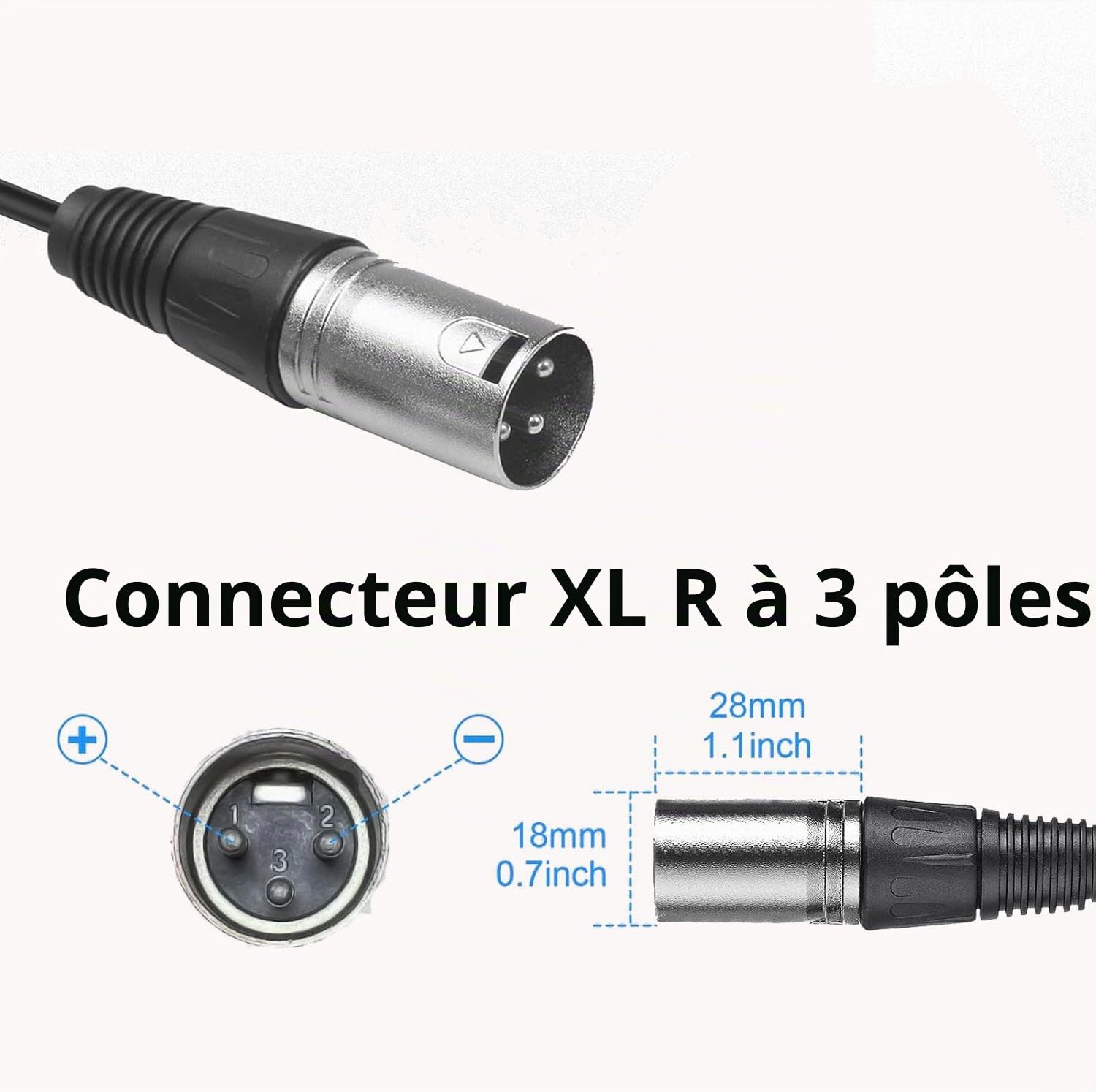 QDD Chargeur 24V 5A Chargeur Plomb-Acide 24V Utilisé pour Batterie Plomb-Acide 24V AGM Gel VRLA OPZV Sortie CC Connecteur XLR 3 Broches