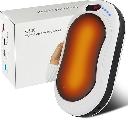 Calentadores de manos recargables de invierno de doble cara, calentadores de manos eléctricos con 3 niveles de calefacción para hombres y mujeres
