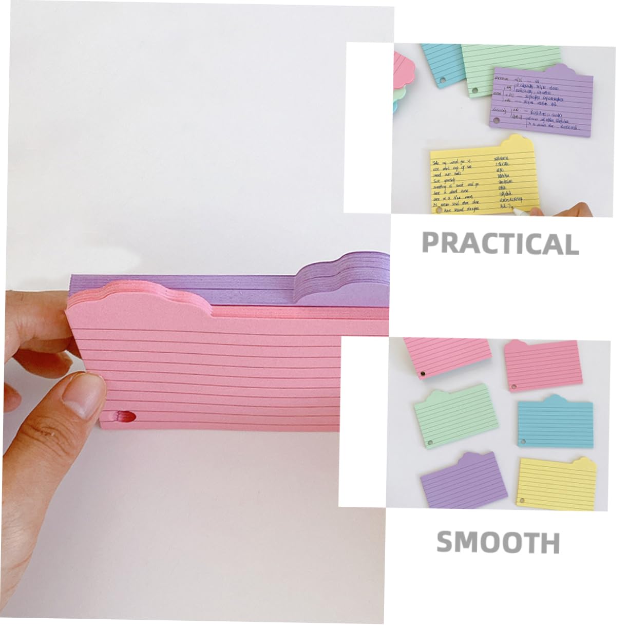 jojofuny 5 Ensembles Livre De Vocabulaire Sur Papier À Notes Étude Non Doublé Éducatif Révision Avec Cartes Vierges Fiches Colorées Cartes Flash Pour Étudier Cartonné 125 Feuilles*5