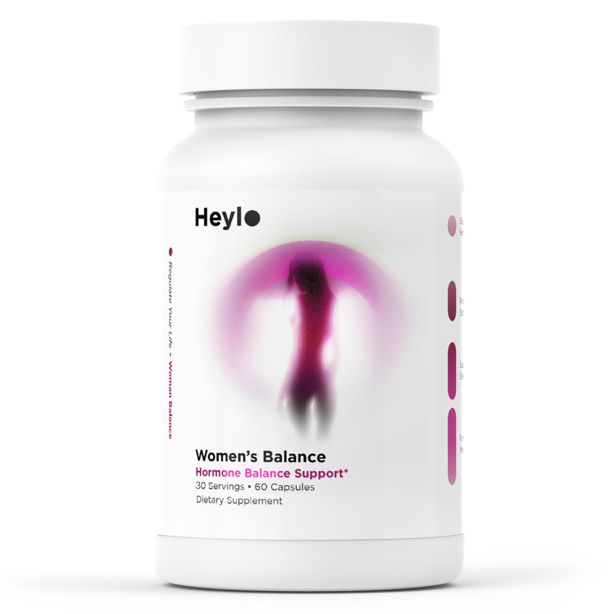 Heylo Health Suplemento para Mulheres com Ashwagandha, Reishi, Vitex, Cimicifuga e Schisandra, 60 cápsulas