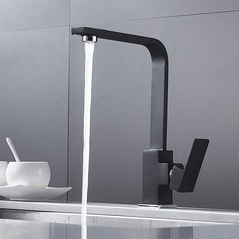 Robinet de cuisine mitigeur design à bec pivotant pour simplifier la vaisselle et la cuisine
