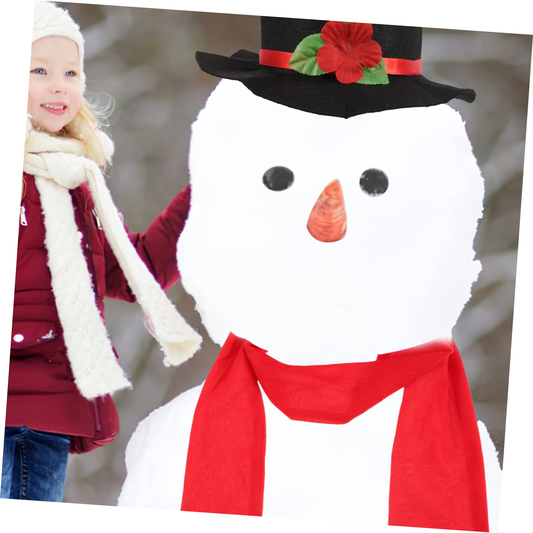 PRETYZOOM 2 Sätze Schneemann Verkleiden Sich Spielzeugzubehör Zum Bauen Von Schneemännern Schneemann-Kleidungsset Schneemann-Ornament-Set Für Weihnachten Festliches Accessoire Holz