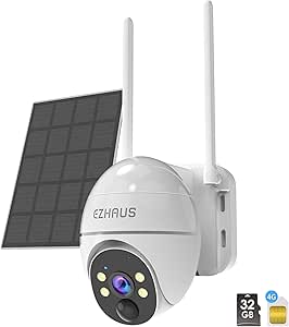 4G LTE Cellular Security Camera Includes Memory Card & SIM Card(Support Verizon/AT&T/T-Mobile), 2K Solar Outdoor Cam Wireless Without WiFi Needed, 360° Live View, Color Night Vision asin的图片