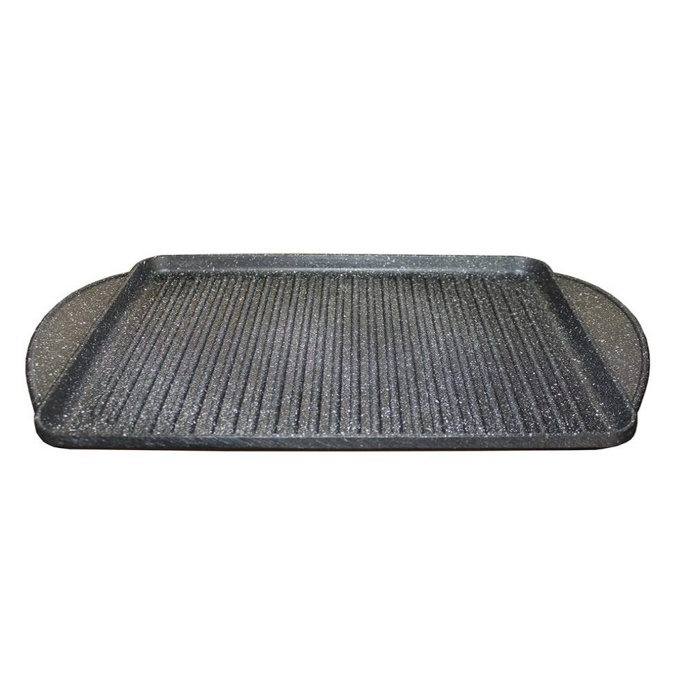 Professional Cooking Bistecchiera Piastra Grill plancia Rettangolare con Manici cm. 44x28