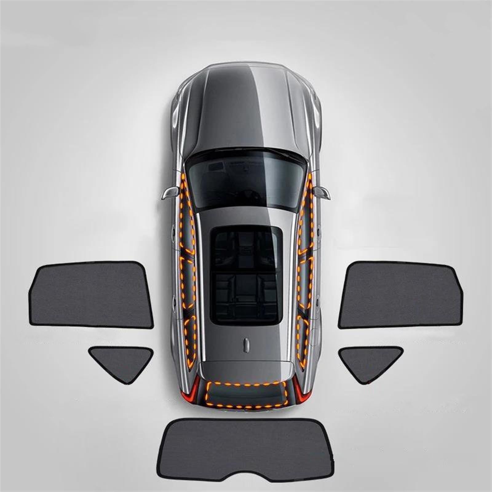 SYLTER Parasol Coche para CR-V V para CRV 2017 2018-2021 Parasol para Ventana Coche Protección UV Cortina Automática Parasol Visera Malla De Red Parasoles Coche(5Pcs No Front)