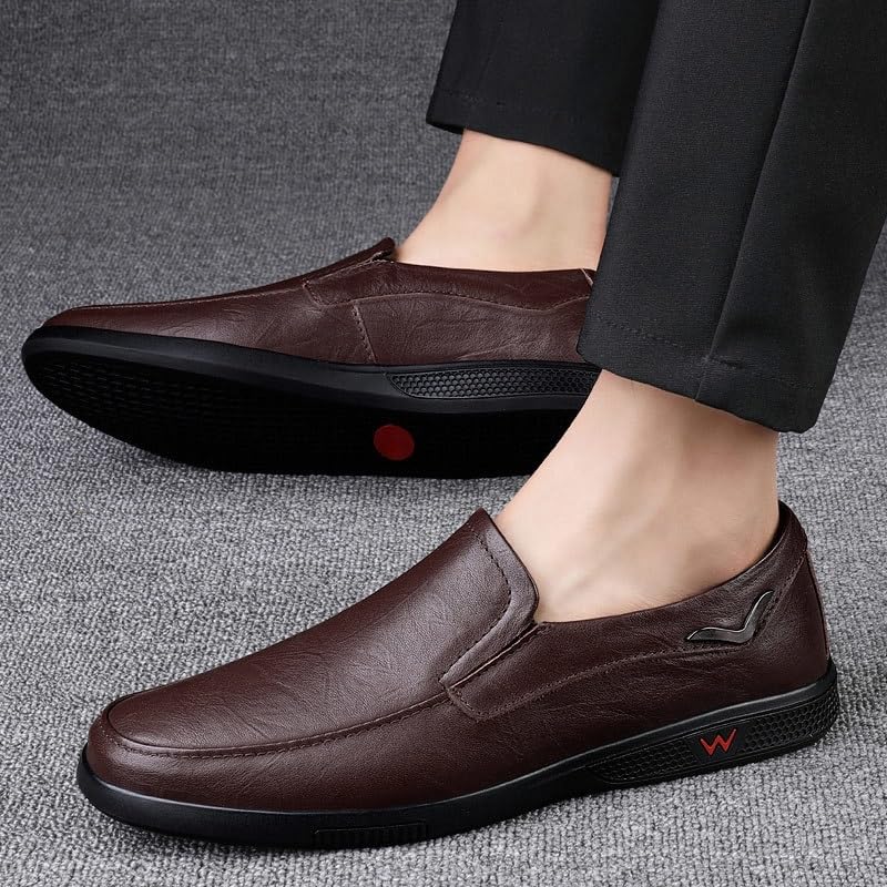 Classic Men's Slip On Dress Shoes Pointed Toe Derby Shoes Classic Formal Business Oxfords Shoes2