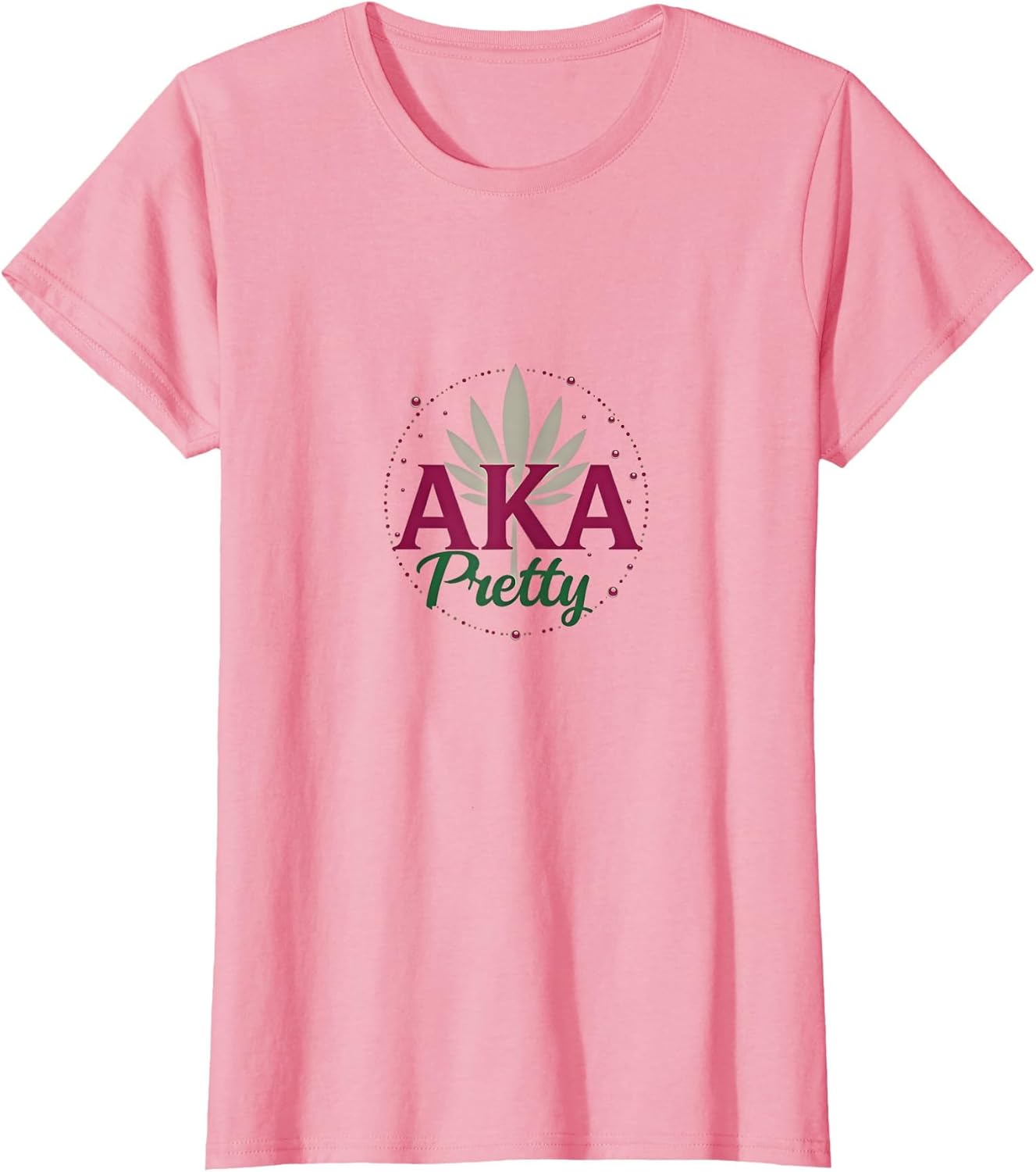 AKA Pretty Sorority for Women - Elegant Floral Design T-Shirt
