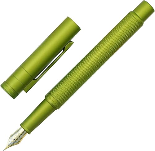 Miniatura 199 de Hongdian Black Forest - Pluma estilográfica de punta media, diseño clásico con convertidor y estuche de metal Negro -,Azul,Latón,Fibra de