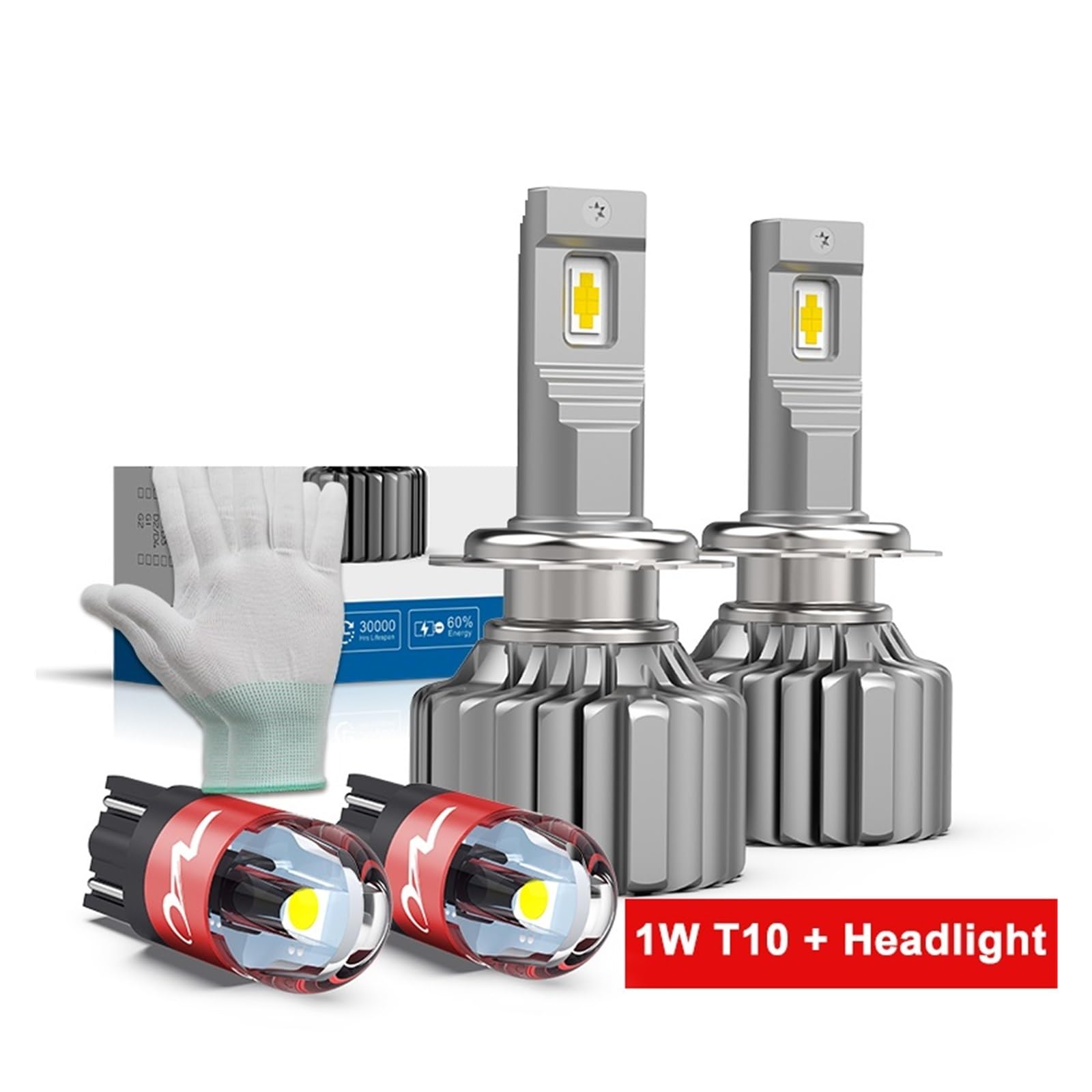 140W H7 LED CANBUS sin Error 16800LM H4 H11 HB4 HB3 H1 9006 9005 H8 H9 H13 H3 9012 faro antiniebla for coche lámpara súper brillante(1W T10 X Headlight,H4/9003/HB2 Hi/Lo)