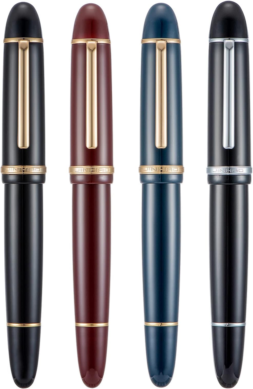 4PCS Assorted Colors Jinhao X159 Acrylic Fountain Pen Set, Size 8 Medium Nib