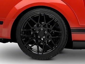 2013 GT500 Style Gloss Black Wheel; Rear Only; 20x10; 48mm Offset Compatible for 05-09 Mustang