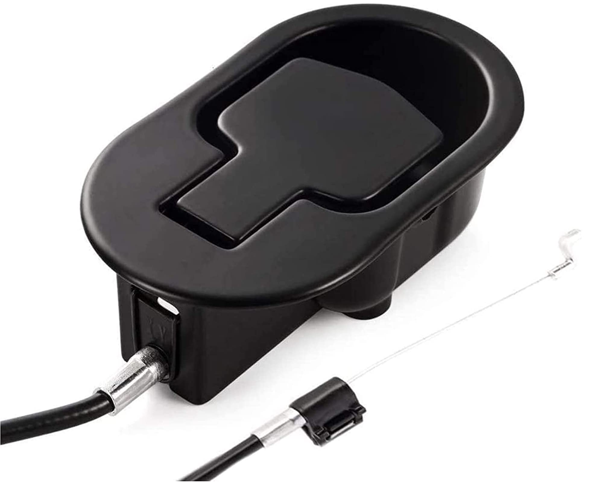 ICYANG Metal Recliner Handle Replacement, Universal Manual Pull Cable 38" Total Length, Oval Black Heavy Duty Release Handle for Most Recliners, Sofa,