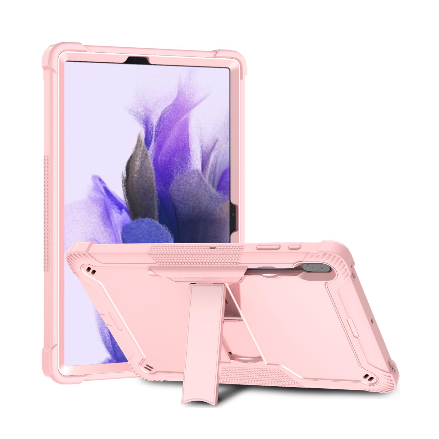 YOUULAR Tablet Computer Case for Samsung Galaxy Tab S8 Plus/S7 FE/S7+ 12.4 inch X806 T970 T730 Cover with Built-in Stand for Heavy Duty Military Grade