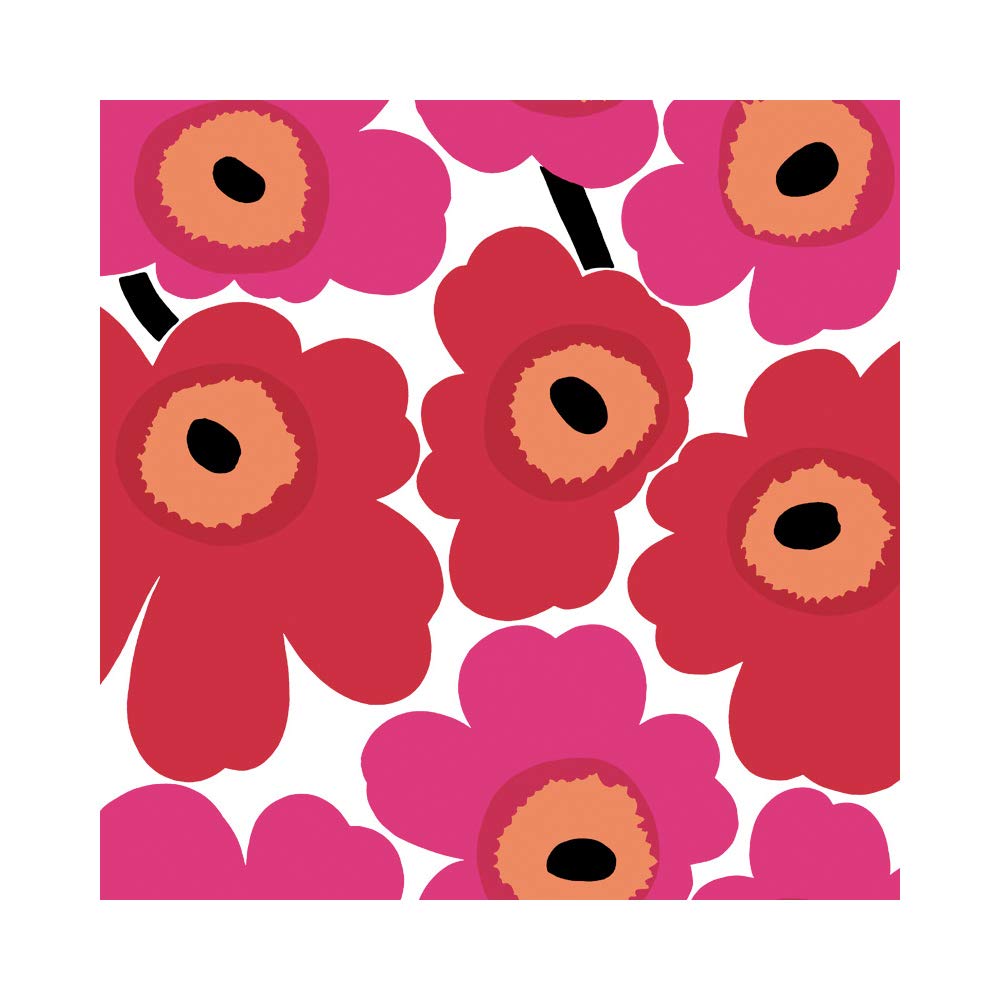 壁紙 クロス 輸入壁紙 不織布 JQ2 marimekko マリメッコ UNIKKO ウニッコ レッド 23354 [壁紙単品] はがせる壁紙 1ロール