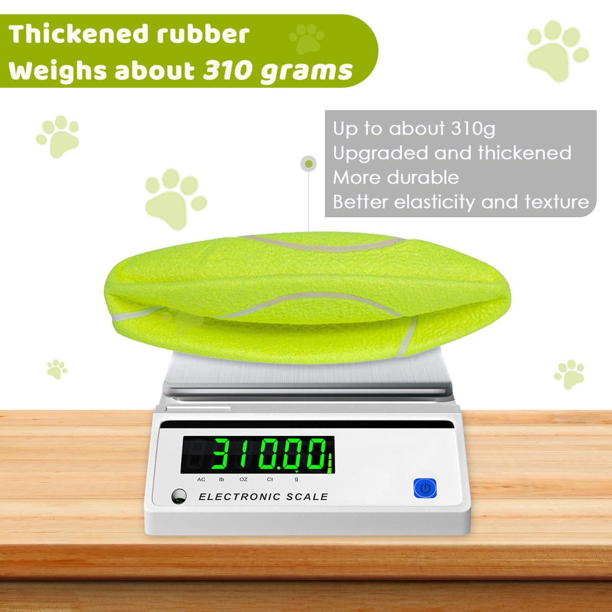 YONGHUO Dog Tennis Balls, 9.5” Tennis Balls for Dogs 310g Thickened Pet Toy, 24cm Oversize, with Metal Pump and Needles - Image 3