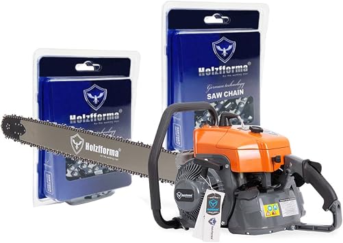 Farmertec 105cc G070 Holzfforma Orange Dark Grey Chainsaw Power Head With 48inch .404 .063 138DL Bar Standard Ripping Skip Chain