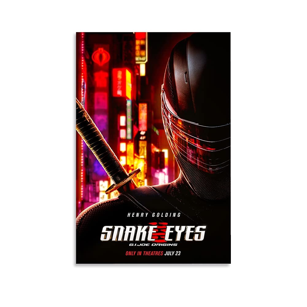 woplmh Movie Posters Snake Eyes GI Joe Origins Posters for Room Aesthetic Living Room Decor Poster 1