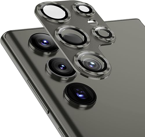 Miniatura 14 de AFARER Protector de lente de cámara para Samsung Galaxy S23 Ultra, resistente a los arañazos, ultra fino, vidrio templado 9H con bordes de aluminio