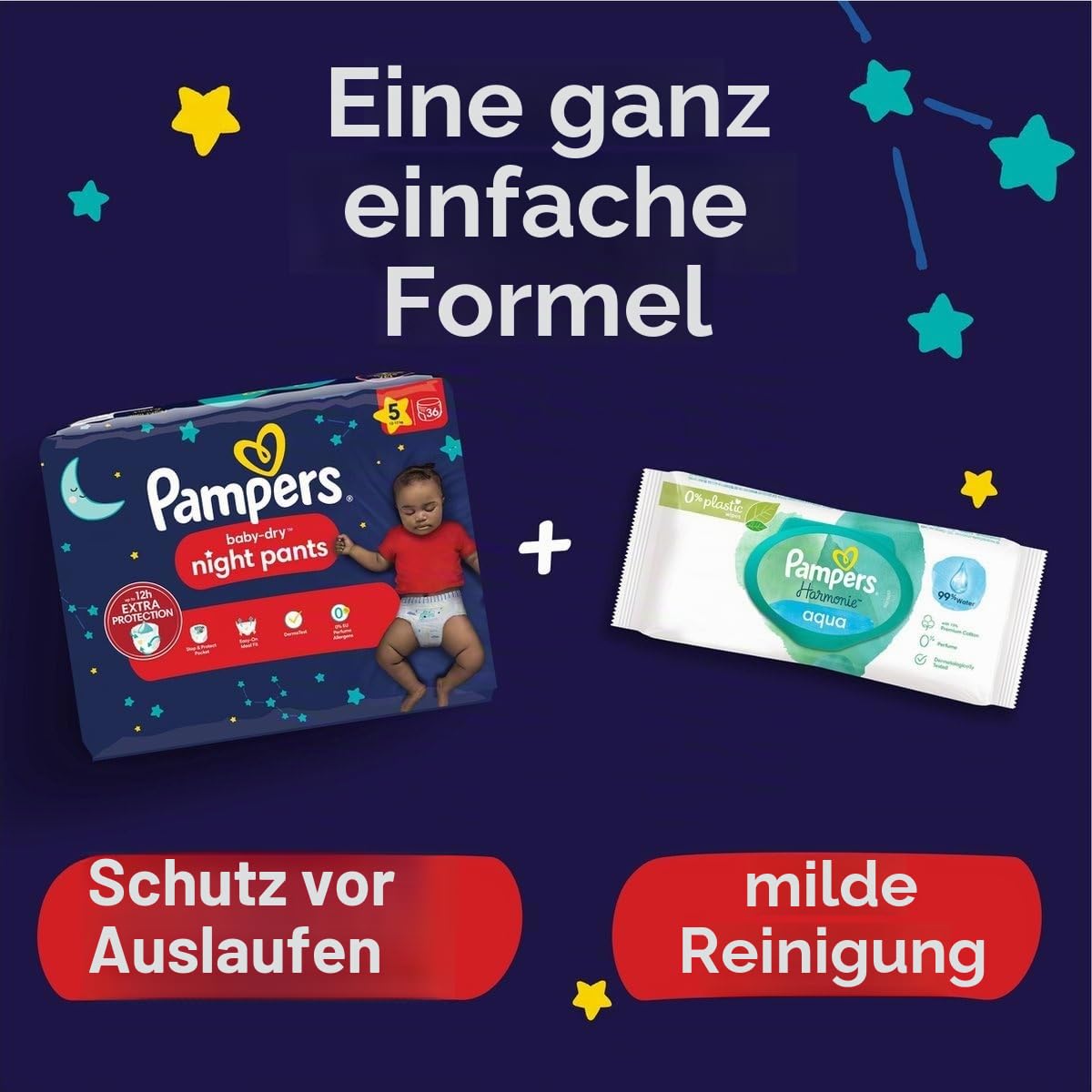 Pampers - Baby Dry Night Pants - Größe 6 - Small Pack - 30 Stück - 15+ KG