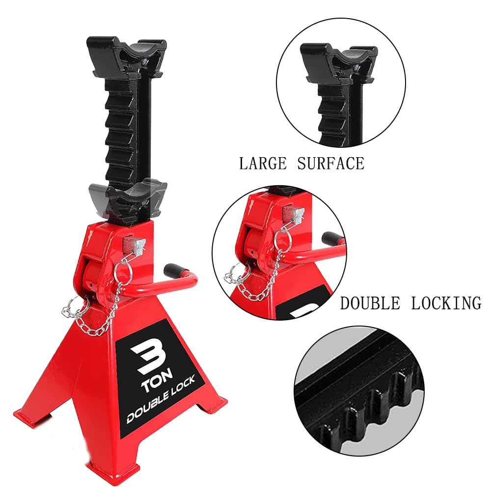Cavalletti di supporto per auto, piattaforma di sollevamento per auto, cavalletto sollevatore per auto regolabile in altezza, rampa di accesso, cric per auto, portata 3 t, in ghisa, cavalletti di