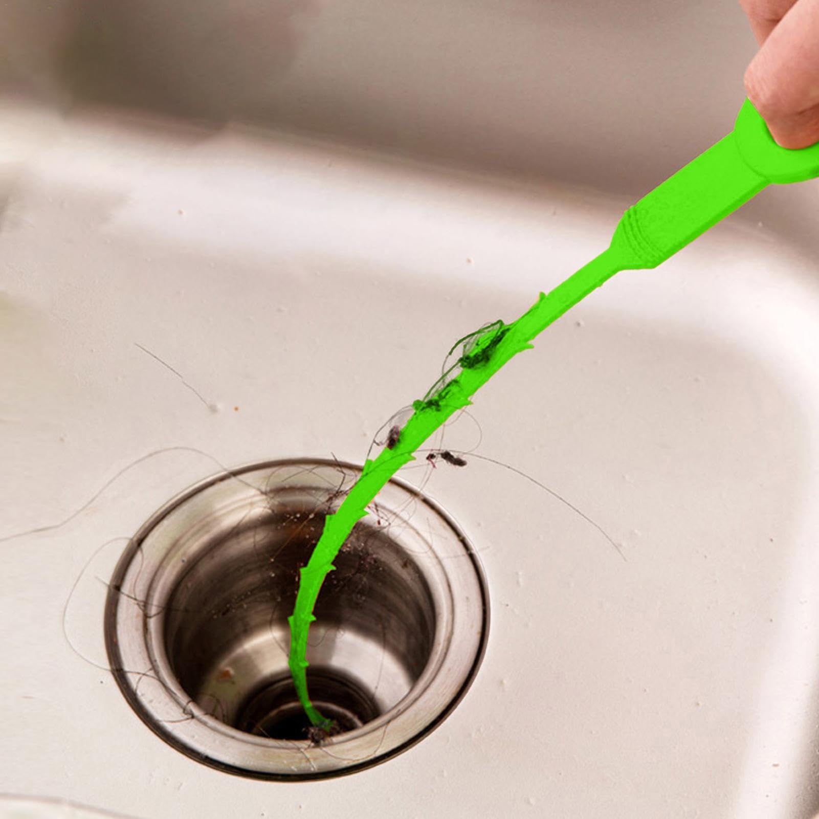 Strumento per la pulizia dello scarico con spazzola, sondino per capelli e intasamenti, strumento per la pulizia di docce, lavandini e vasche da bagno, sondino per scarico, strumento per la pulizia di