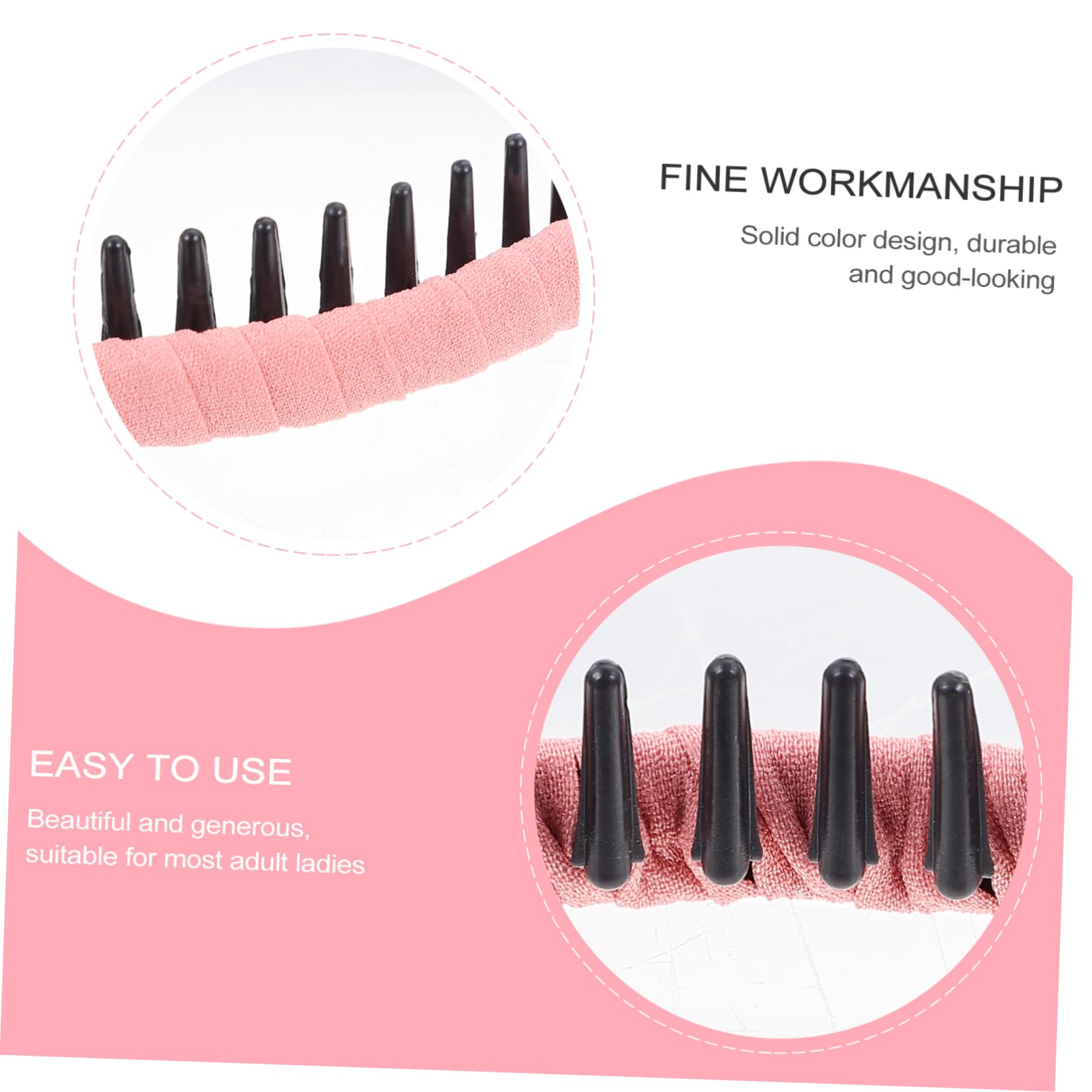 FRCOLOR 30pezzi Cerchietti Dentati Tessuto Per Accessori Antiscivolo Per Donne e Ragazze Eleganti e Comodi Per Ogni Occasione