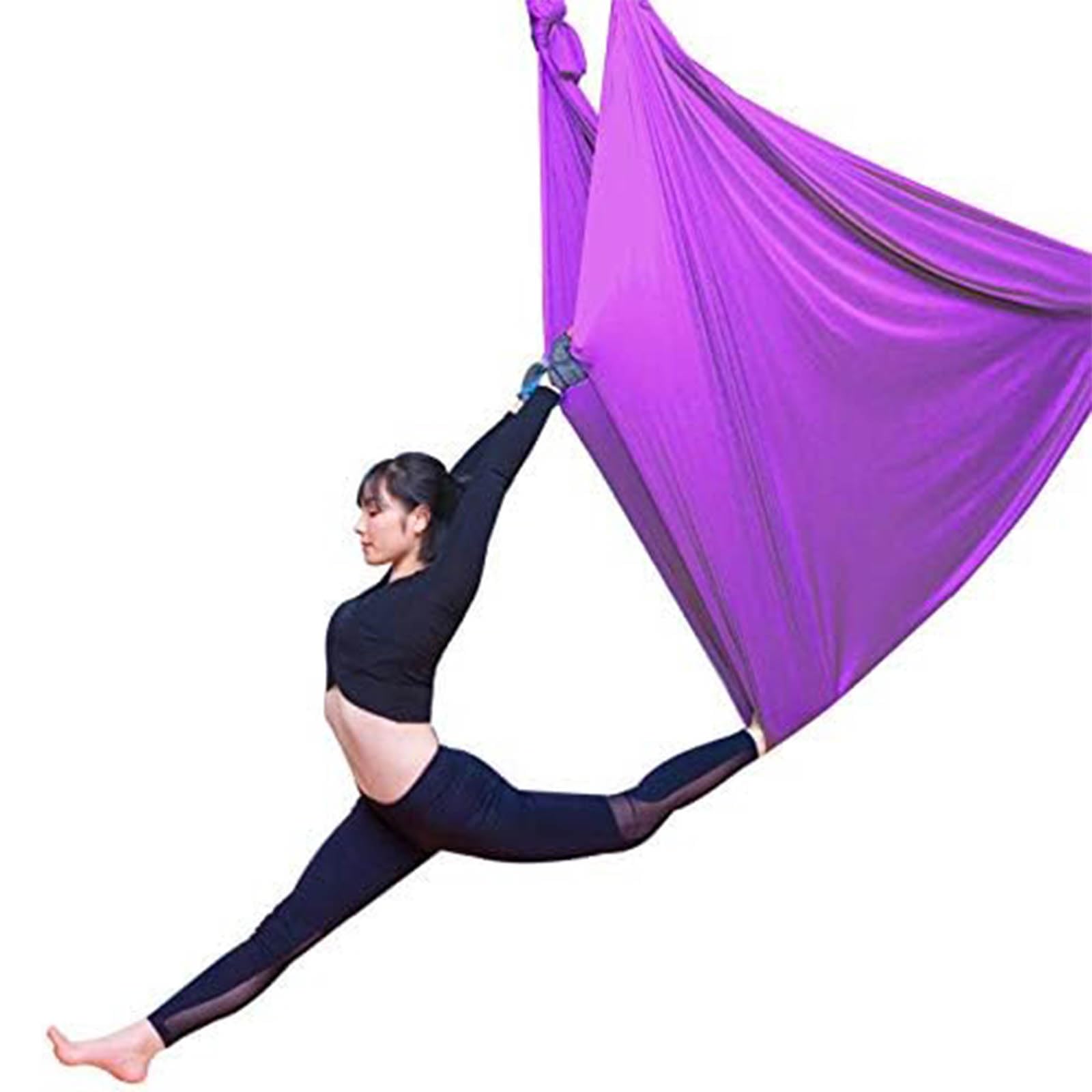 Aerial Yoga Tuch zum Aufhängen und Akrobatik, niedriges Stretch-Design für Trapezschaukel und Yoga-Hängematte, Handtuch für Erwachsene