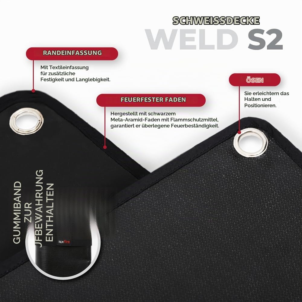 TEXFIRE Schweißdecke Weld S2 900°C Schneiden & Schleifen