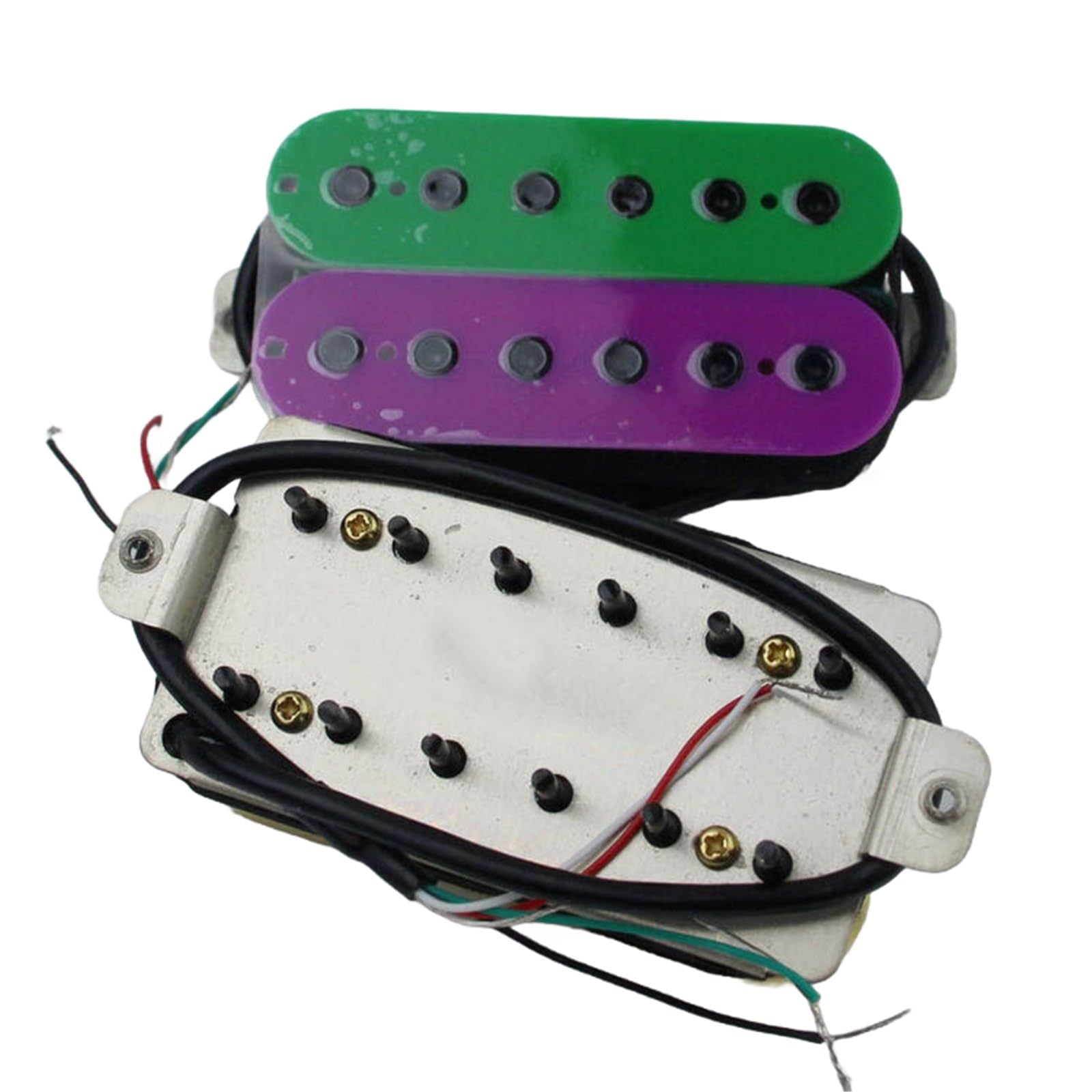 Rofesjonalnych Przetwornik Do Gitary Elektrycznej Humbucker Gitarowy | Podwójny przetwornik gitarowy Kolorowy podwójny otwarty przetwornik