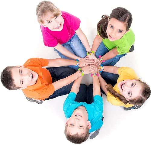 Miniatura 6 de ArtCreativity Pulseras de goma de unicornio, juego de 12, coloridas pulseras de goma elásticas para niños y niñas, divertidos recuerdos de fiesta de