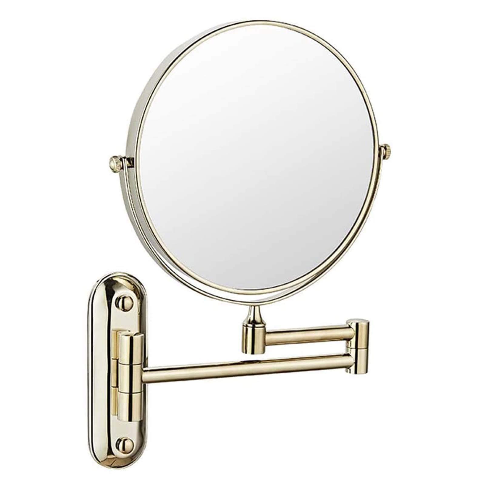 Miroir de Maquillage Mural Extensible à 360° avec un Grand Miroir Rond de 8 Pouces