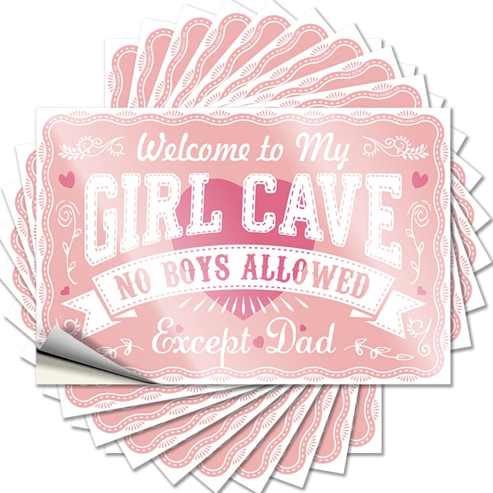 No Boys Allowed for Girls Bath Decor Western - Tattoo Water Waterproof Decal(12X18CM)