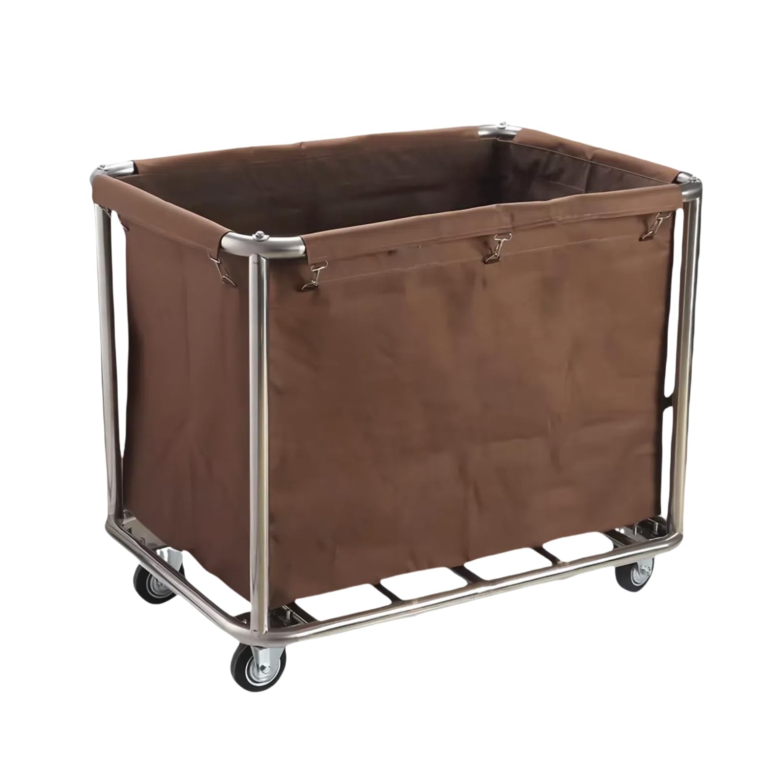 Putzwagen Reinigungswagen,Badezimmer WäSchewagen,Mit GeräUscharme Lenkrollen,Kommerziellem Hausmeister Dienstwagen,FüR Hotelzimmer, Haushaltsreinigung,Braun,35×26×31in