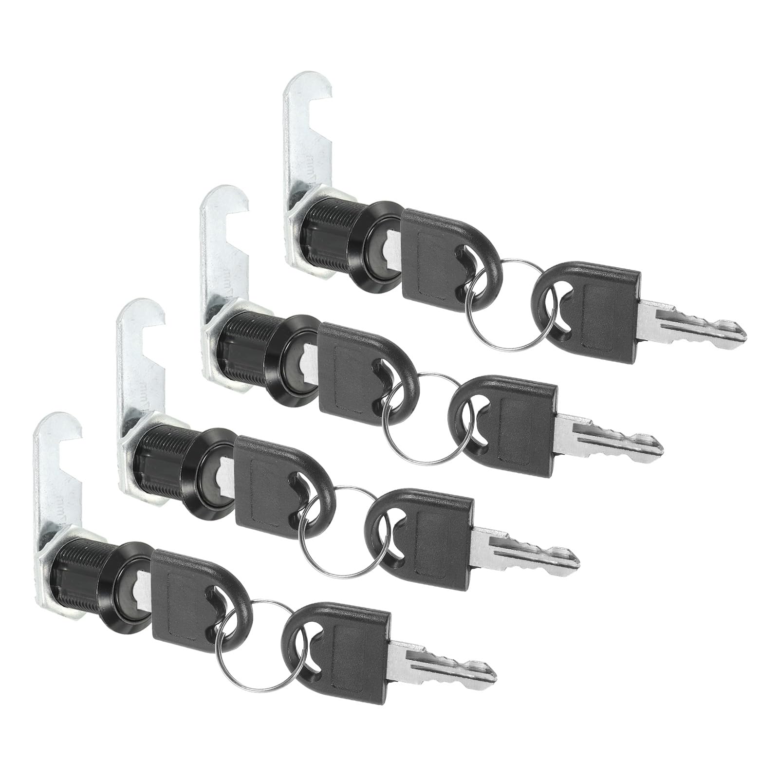 PATIKIL Cabinet Lock with Keys 4 Pcs 1"(25mm) Cam Locks Zinc Alloy Tool Box Lock Replacement Keyed Alike for Drawer Cupboard Household Mailbox RV Door Lock