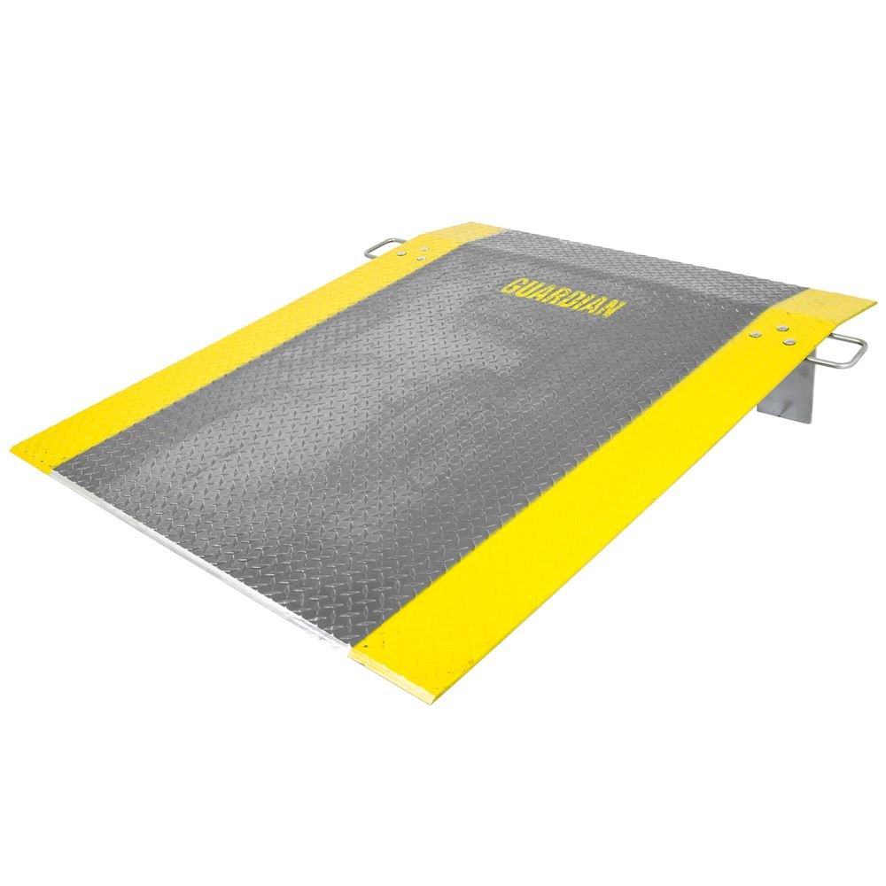 Guardian Aluminum Dock Plate with Carrying Handles for Pallet Jacks, Hand Carts, Material Handling, 60" x 48" 2,500 lb. Capacity