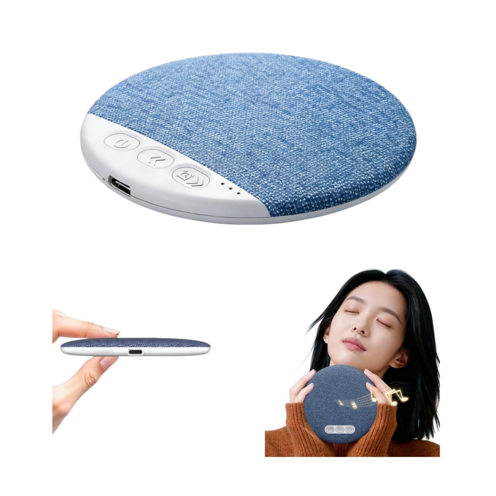 Pillow Speaker for Sleeping, Portable Under Pillow Speaker White Noise Timer Wireless Sleep Aid with Soothing Sounds Sleep Timer for Side Sleepers Deep Sleep for Indoor Outdoor (A3)-image-29