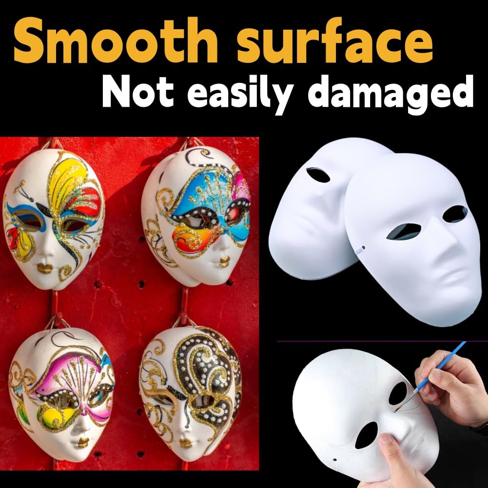 Mascherine Carnevale Kit Maschere Bianche Da Decorare Con
