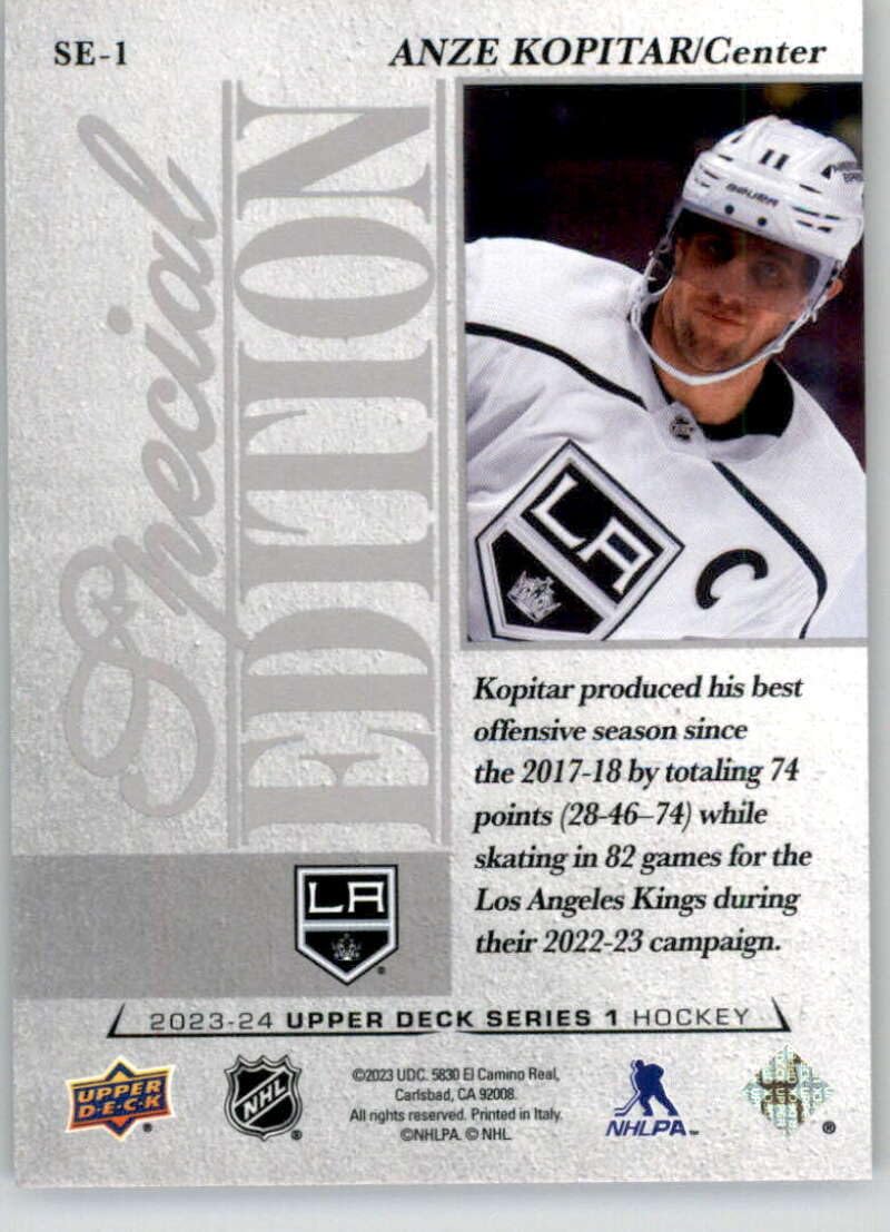 Amazon.com: 2023-24 Upper Deck Special Edition #SE-1 Anze Kopitar
