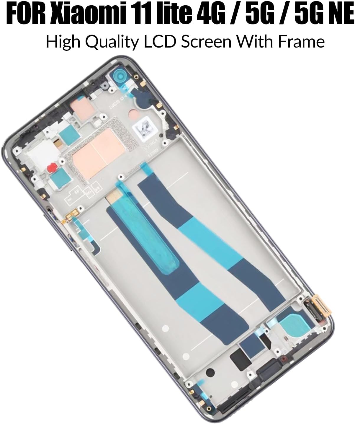 Replacement for Xiaomi Mi 11 lite 5G | 11 lite 4G | 5G NE LCD Screen with Frame for xiaomi M2101K9AG M2101K9G 2109119DG LCD Touch Screen Display Panel Digitizer Assembly(Black,Not for Mi 11)