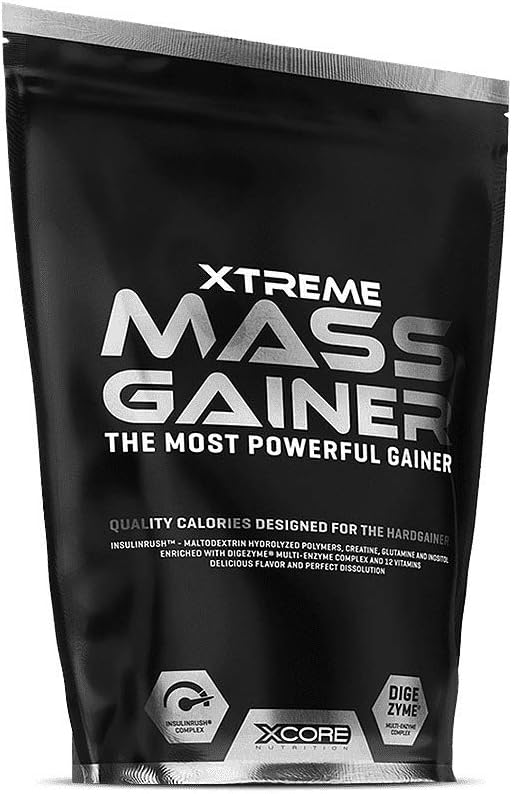 Xcore Nutrition Xtreme Mass Gainer Banana Whey Protein SS Powder 2722g