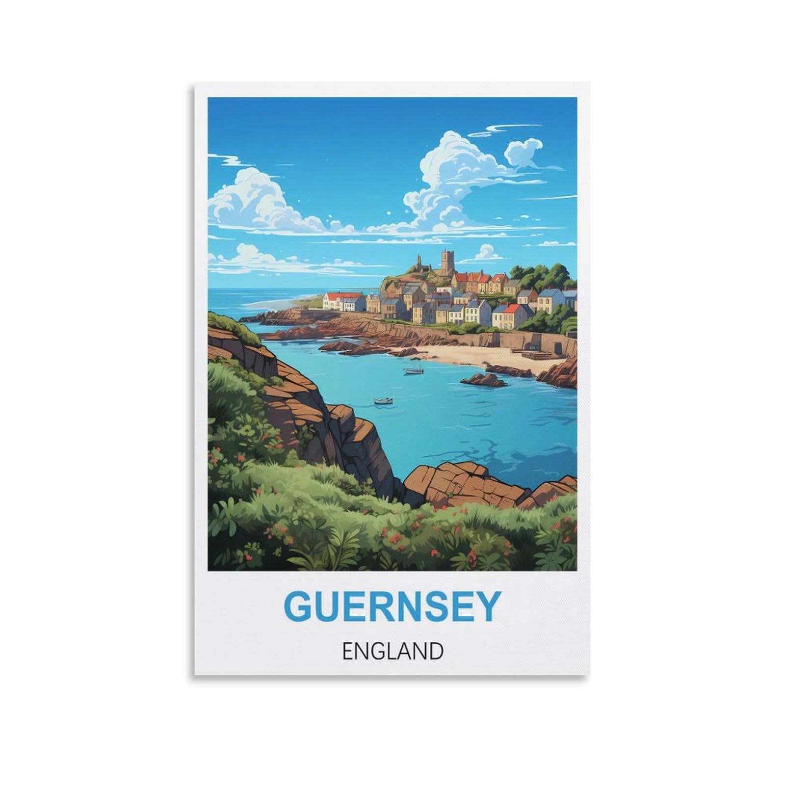 NAEGV Diamond Painting Kits Adults，Guernsey Englands 5D Round Drill Diamond Gem Art Painting Picture Arts Kits Craft for Home Wall Decor 30x40CM