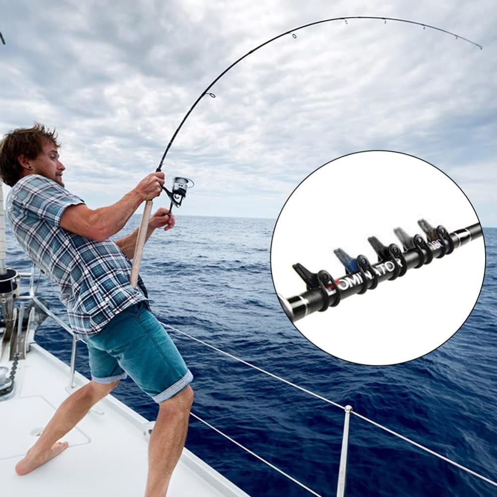 Butyeak Banda de Caña de Pescar, Soporte Anzuelo Cebo, 3 Piezas Orreas para Cañas de Pescar, 10 Piezas Soporte para anzuelos de pesca, Gancho de Caña de Pescar Keeper, Caña De Pescar Gancho Guardián
