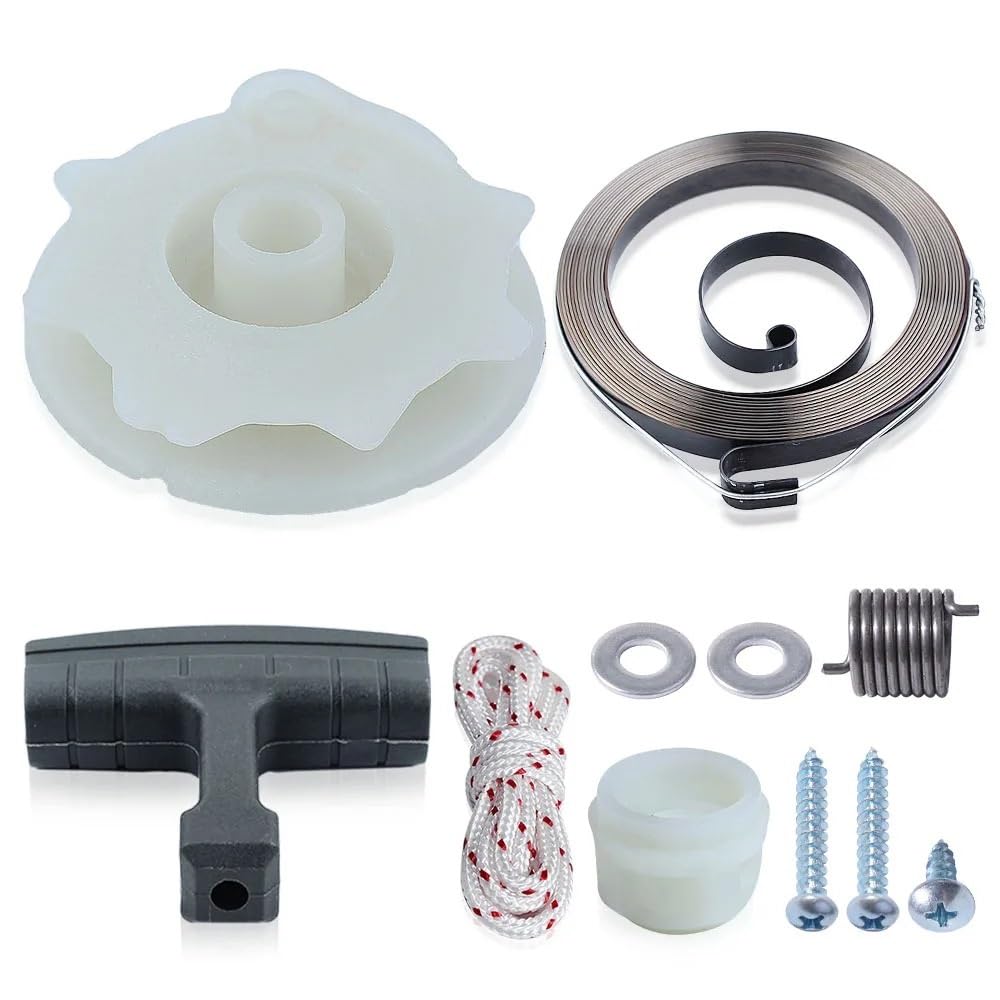 Kit de cuerda de resorte de polea de arranque de retroceso apto for motosierra H 137 142 240 235 236 530071966 530021180 530059677 5300420-95