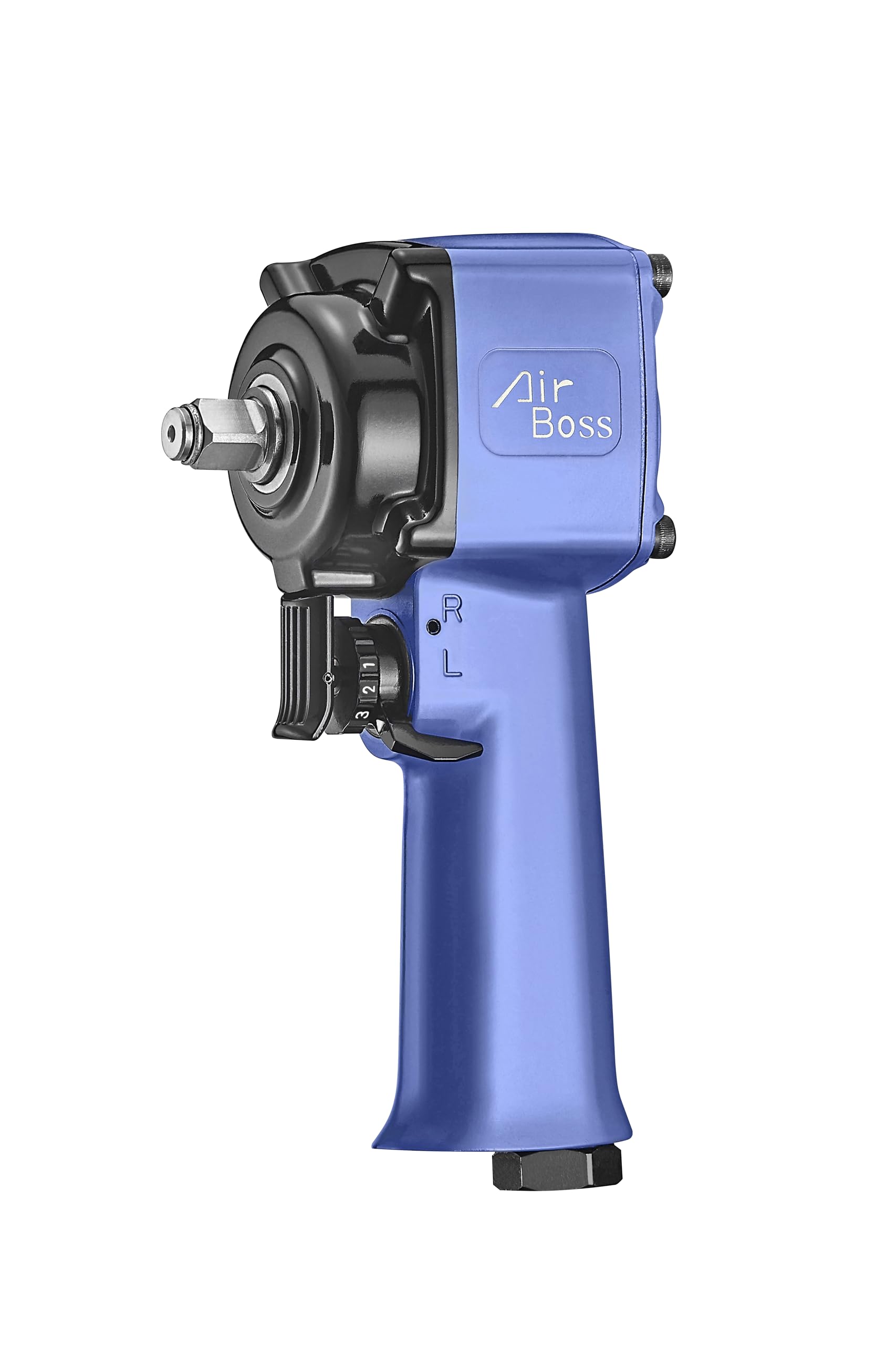 Airboss AW-80J 1/2'' High Torque Stubby Air Impact Wrench 550 ft-lbs Breakaway Torque, Award Winning, Unique Lightweight Design Steel Motor, 2.46lbs