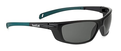Bollé Safety BAXPOLWFS, Gafas de seguridad Baxter, antiarañazos, montura azul negra, lentes polarizadas, universales