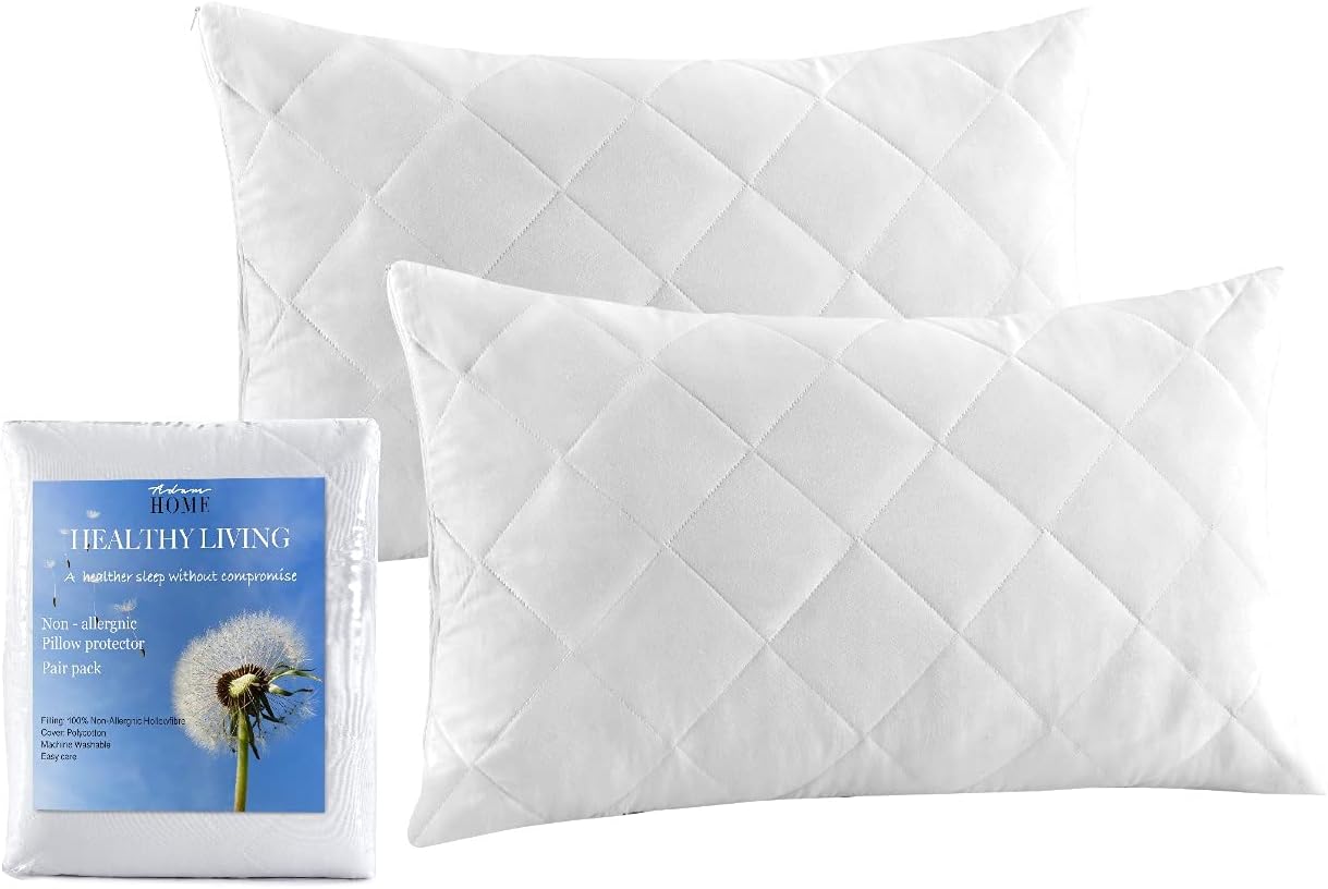 Adam Home Quilted Pillow Protectors 2 Pack (50 x 75 CM) Soft Poly