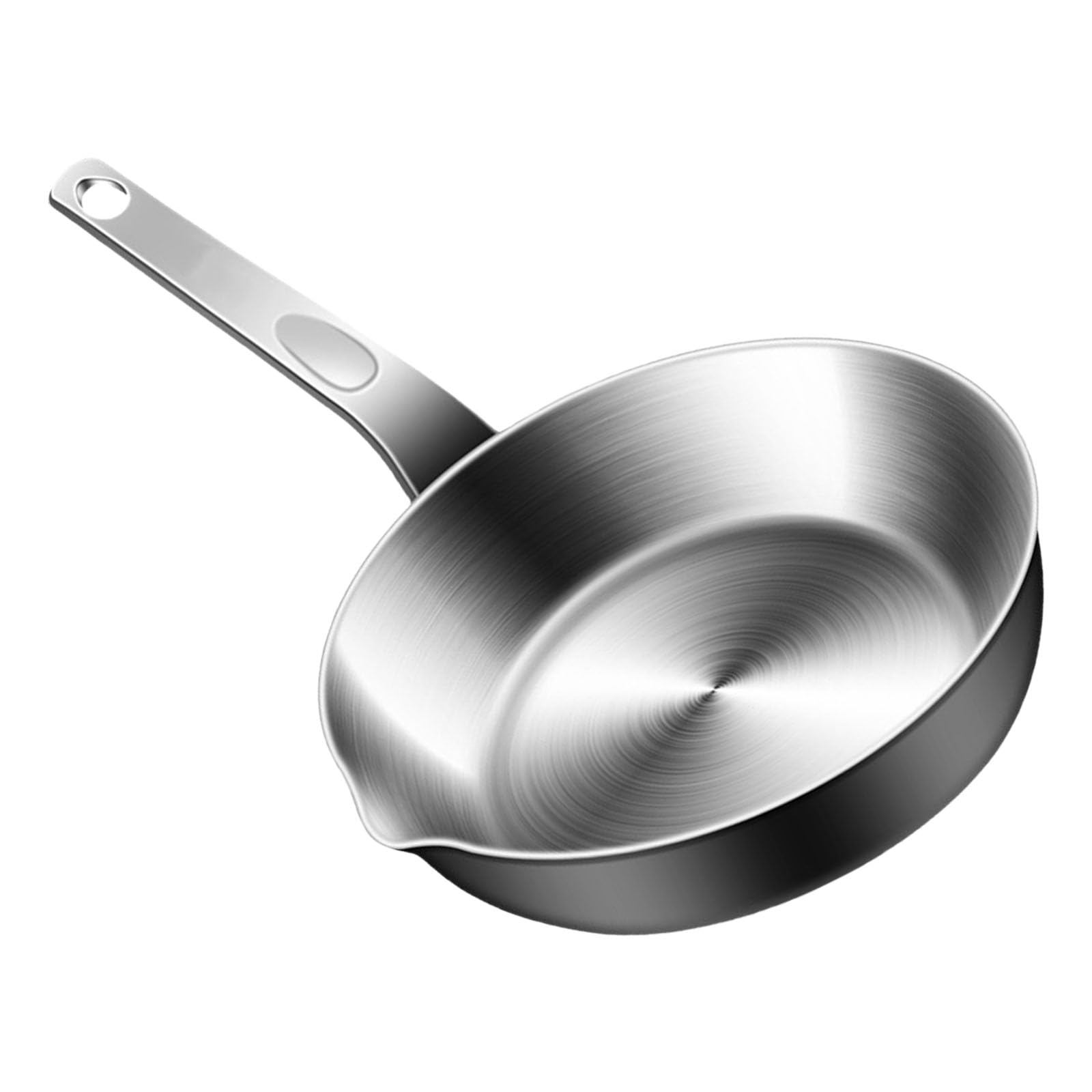 Qusinfc Single Eggs Cooking Pan 316stainless Steel Multiple Layer Base Even Heat Distribution Saucepan for Stovetops Portable Stainless Steel Camping Cookware