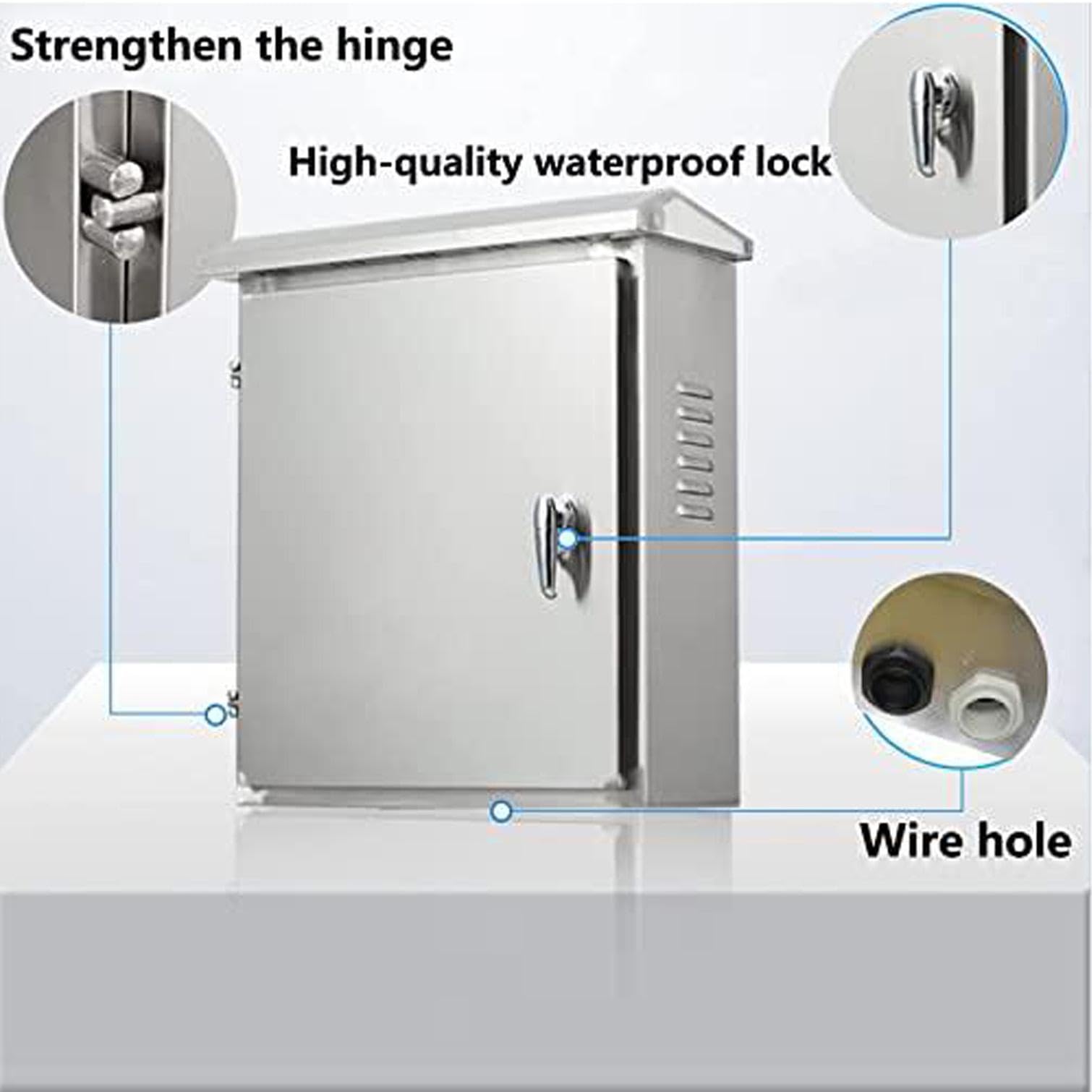 XBTGS Scatola di giunzione elettrica impermeabile in acciaio inossidabile, recinzione a parete per elettronica, piastra di montaggio isolata, 600x500x180mm, scatola di progetto durevole per Sec
