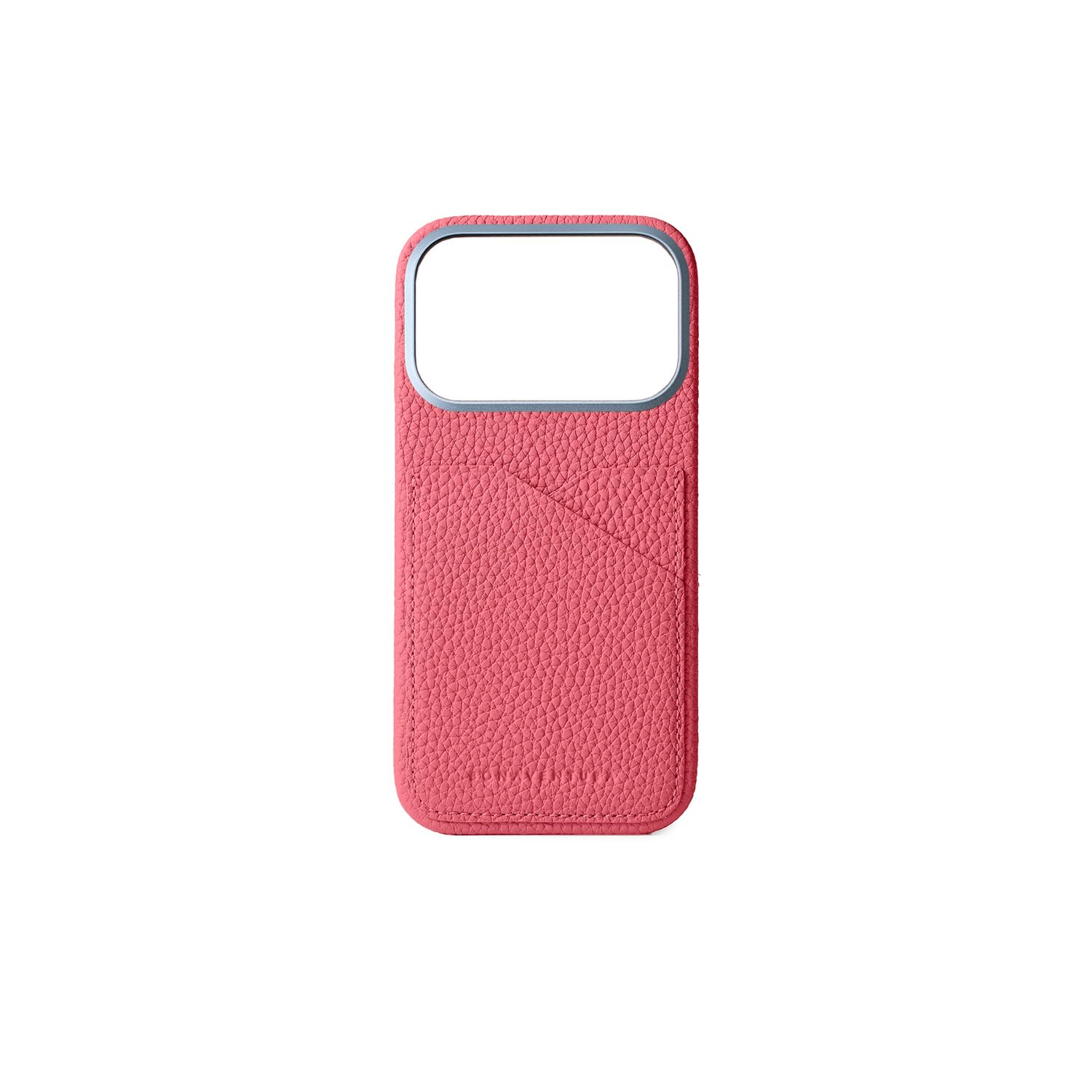 iPhoneアザレピンク、 バックカバーケースシュリンクレザー BONAVENTURA｜(iPhone 15 Pro) ハンドル付き バックカバーケース