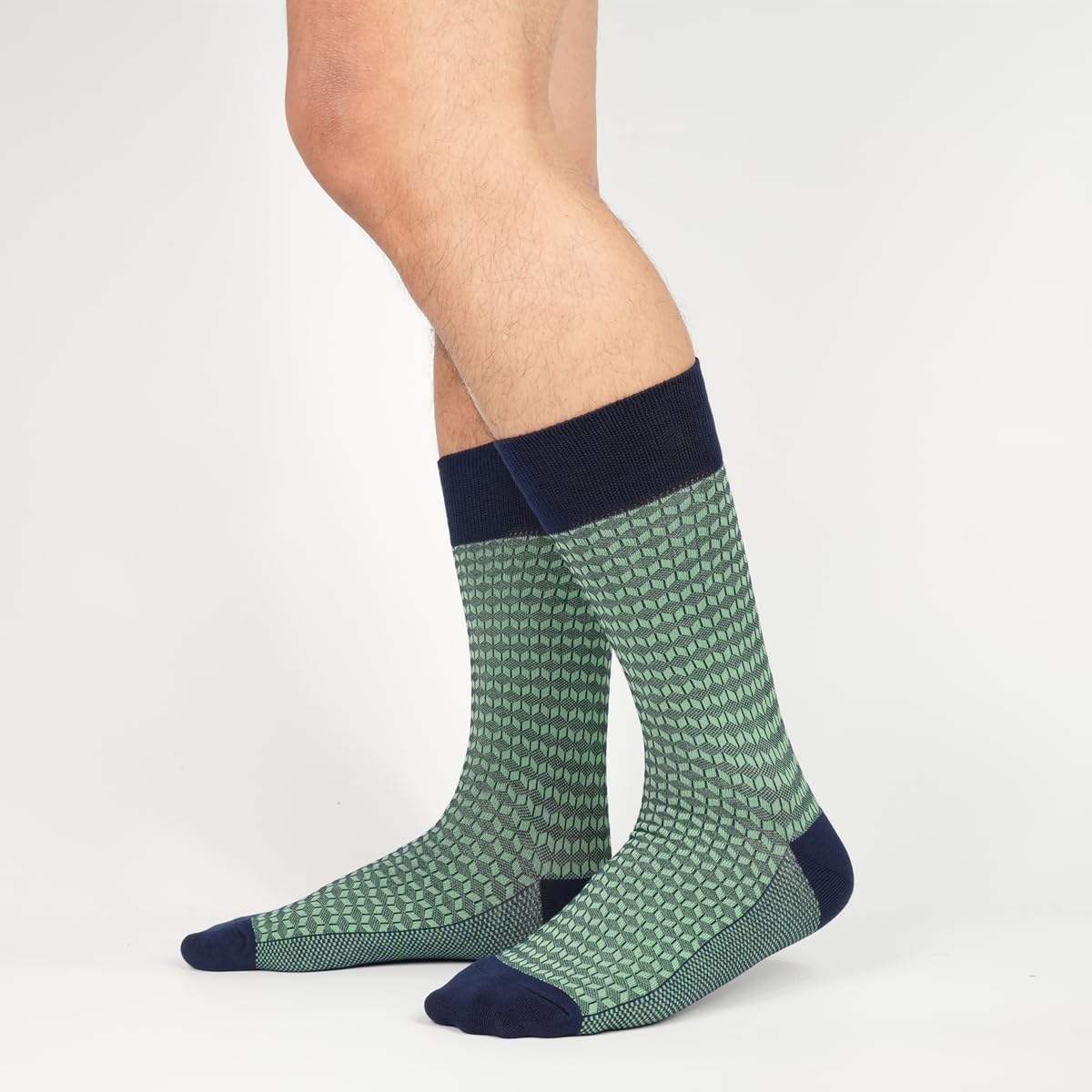 Men's Dress Socks - Premium Bamboo Fiber Patterned Socks, Business Casual, 5-Pair Crew Socks - Image 5